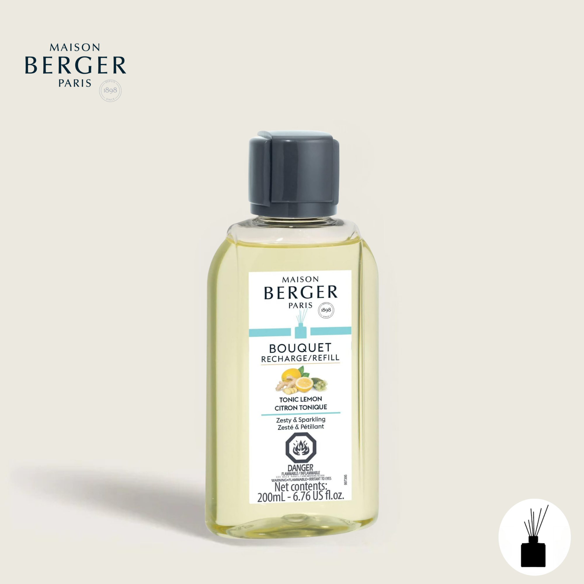 200ml Citron Tonique:น้ำหอมชนิดเติมก้านกระจายความหอมกลิ่น ซิทรง โทนิค