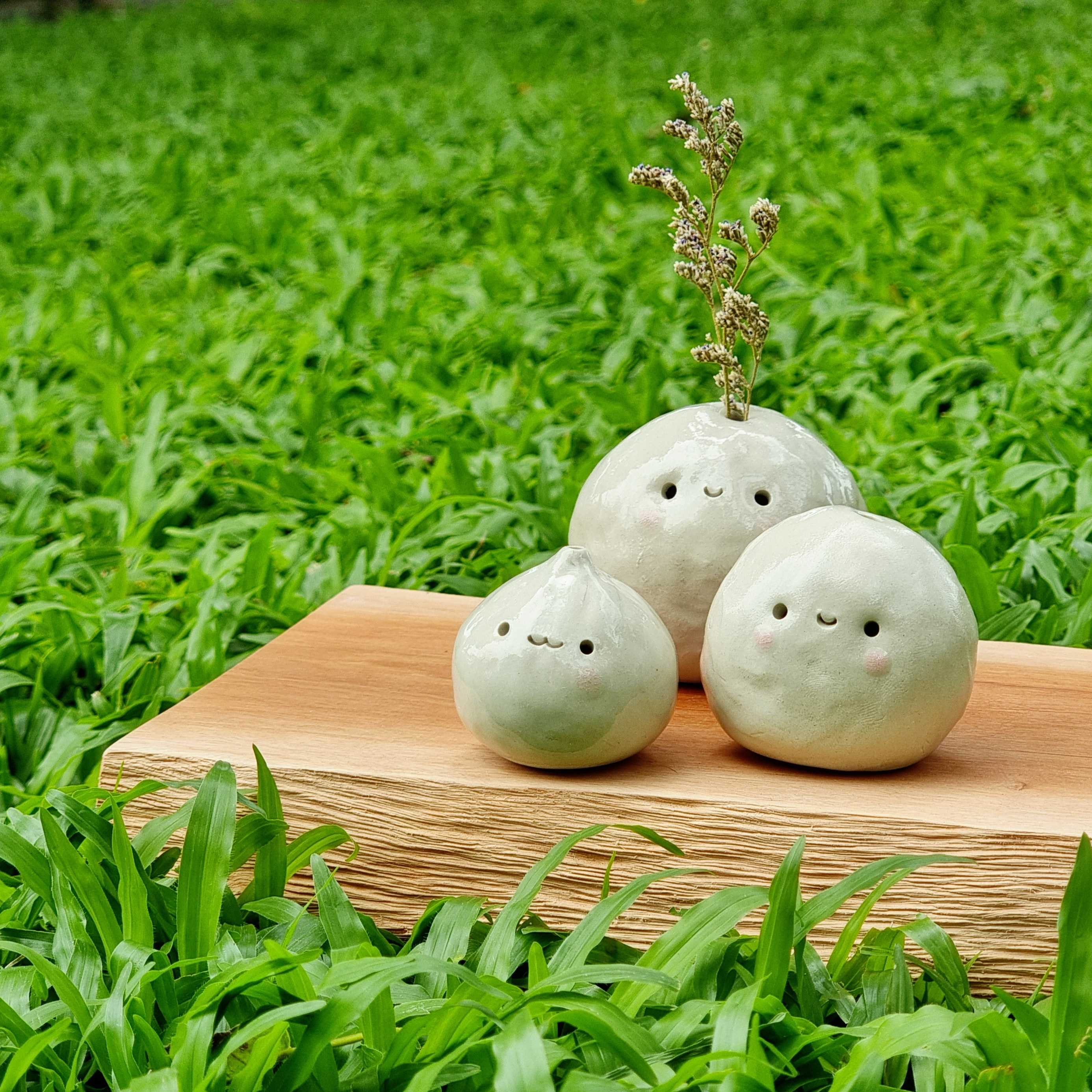 [Set] Ceramic Cloud: เซ็ตเซรามิคก้อนเมฆพร้อมฐานไม้