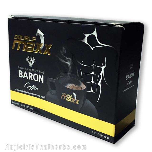 Double Maxx Baron Coffee   กาแฟ ดับเบิ้ลแม็กซ์  กาแฟสำเร็จรูป ช่วยเพิ่มพลังให้กับผู้ชาย