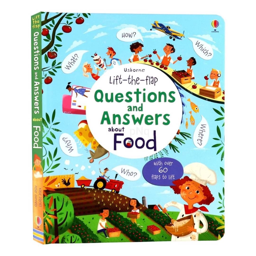 หนังสือบอร์ดบุ๊คสำหรับเด็ก Usborne Lift-the-Flap Questions and Answers About Food