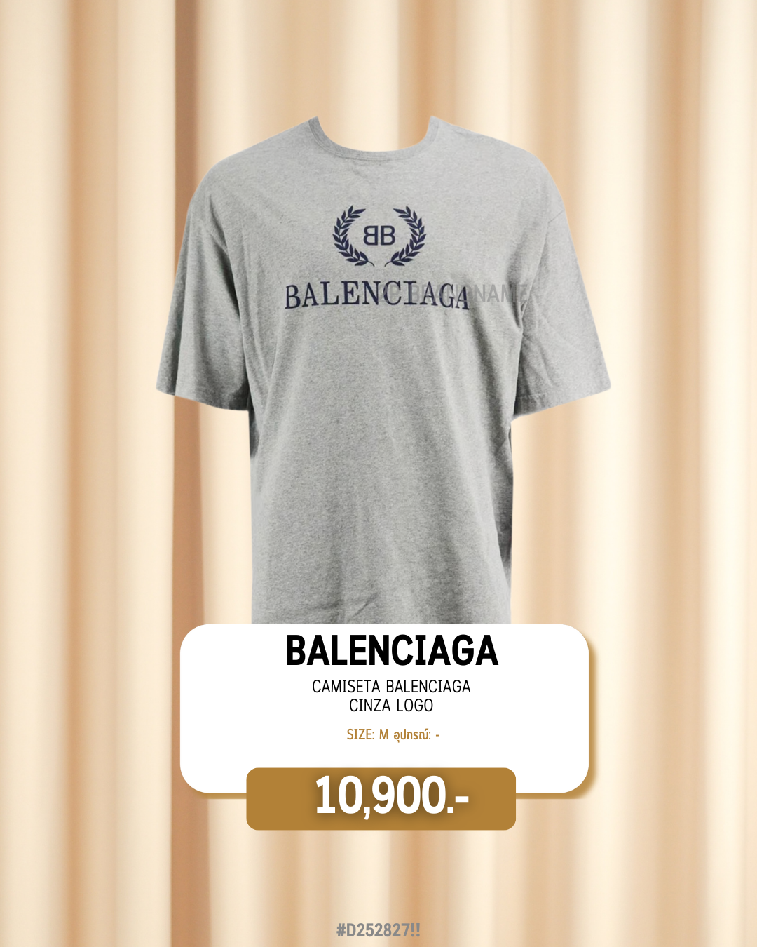 Balenciaga      CAMISETA BALENCIAGA CINZA LOGO   (#D252827‼️)