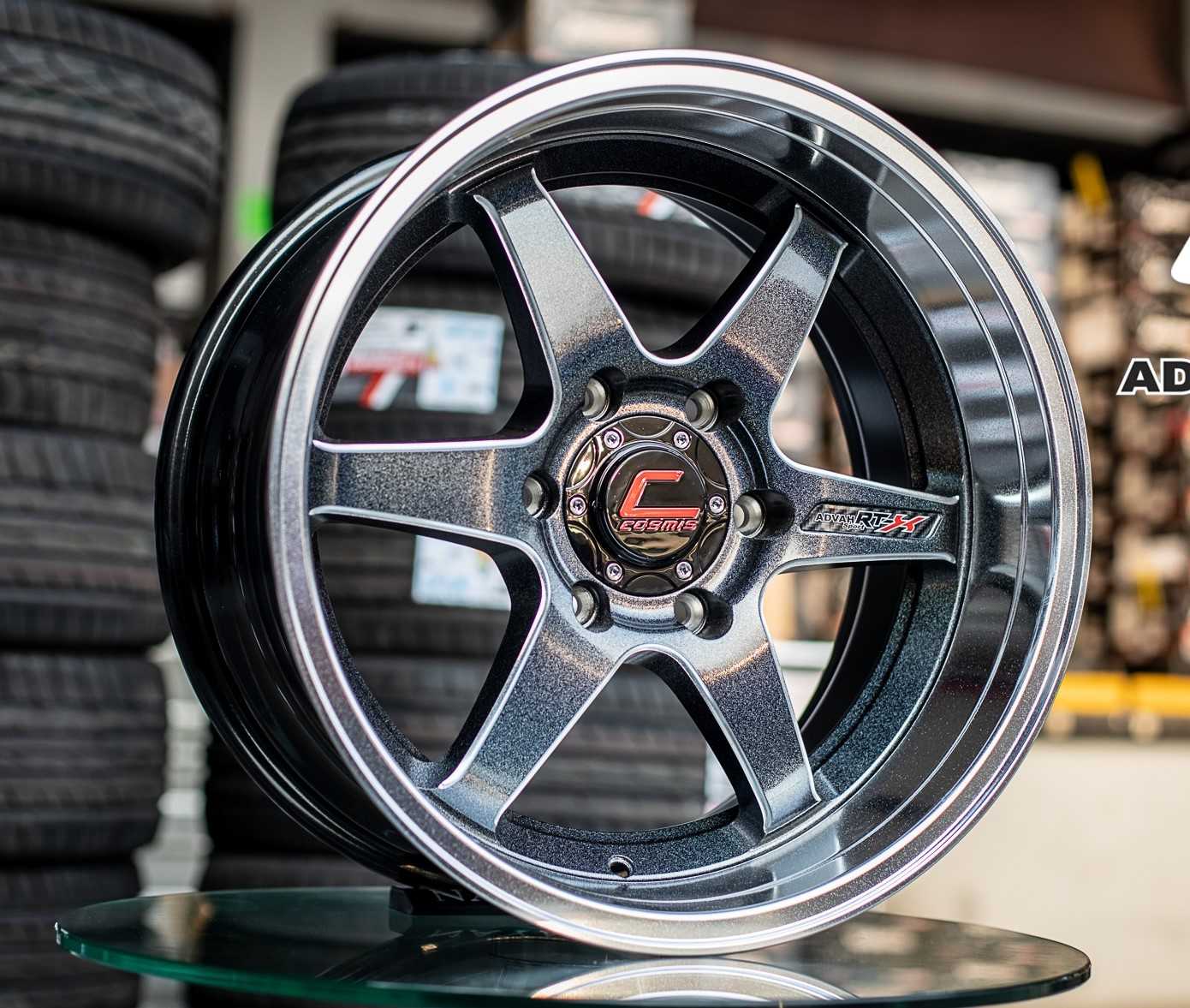 แม็กซ์ RTX(YA9997) 18X10.5 6X139.7 ET12 CB.106 POWERSILVERBLACK-W-LP+PLATE(Custom)