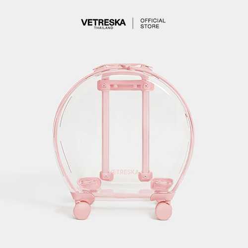 VETRESKA  Bubble Pet Carrier   (Pink & Transparent)