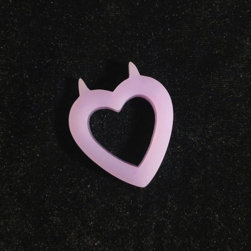 [angel craft] devil heart shaker mold