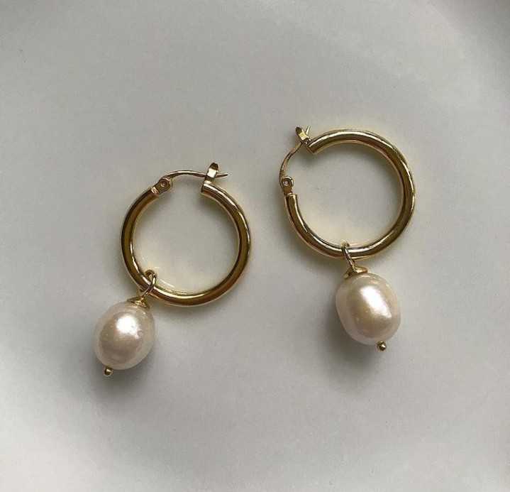 grumpy ivory pearl drop Earrings
