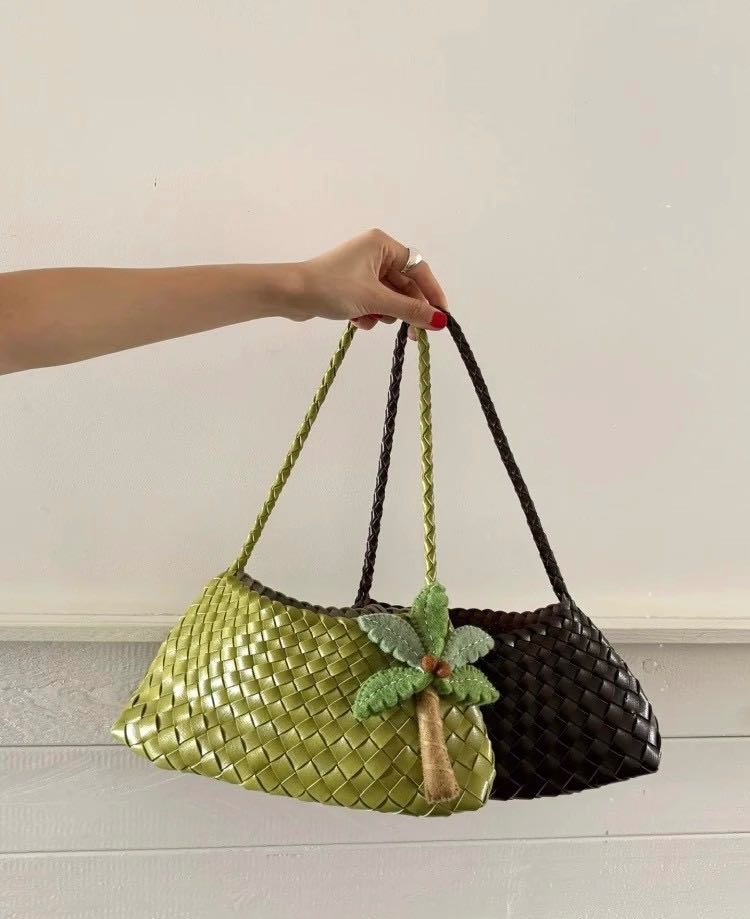 woven bag (green/ brown)