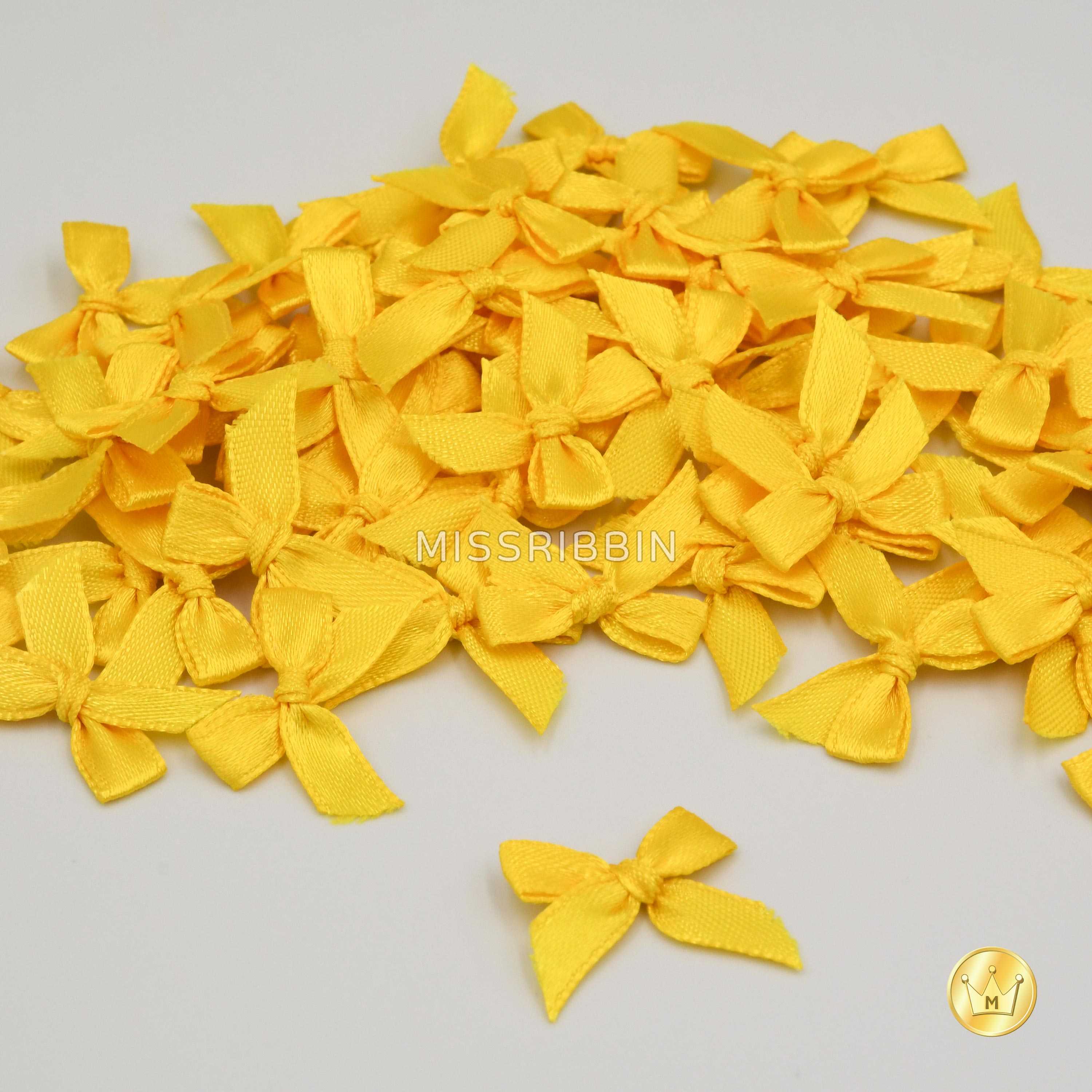 โบว์จิ๋วแบบผูก ขนาด 7/13มม (สี401) แพ็ค 100ชิ้น