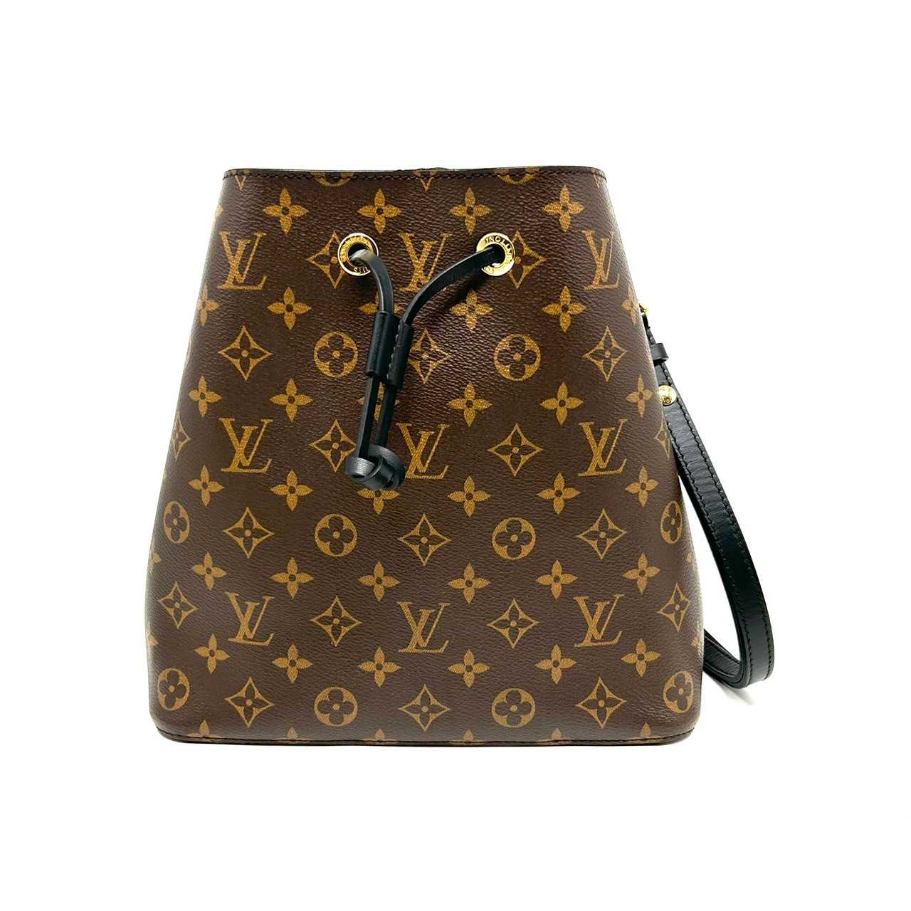 LV Neonoe mm black monogram ghw microchip