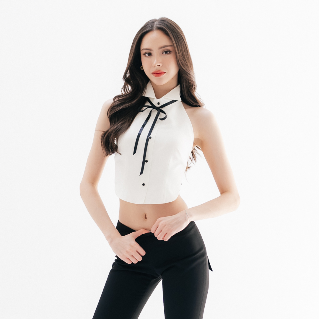 Lism S-064 Black Bow Muse Top