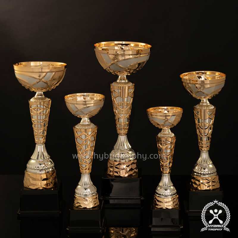 Hybrid Trophy ถ้วยรางวัลโลหะอิตาลี HYB-233 สี Pink Gold