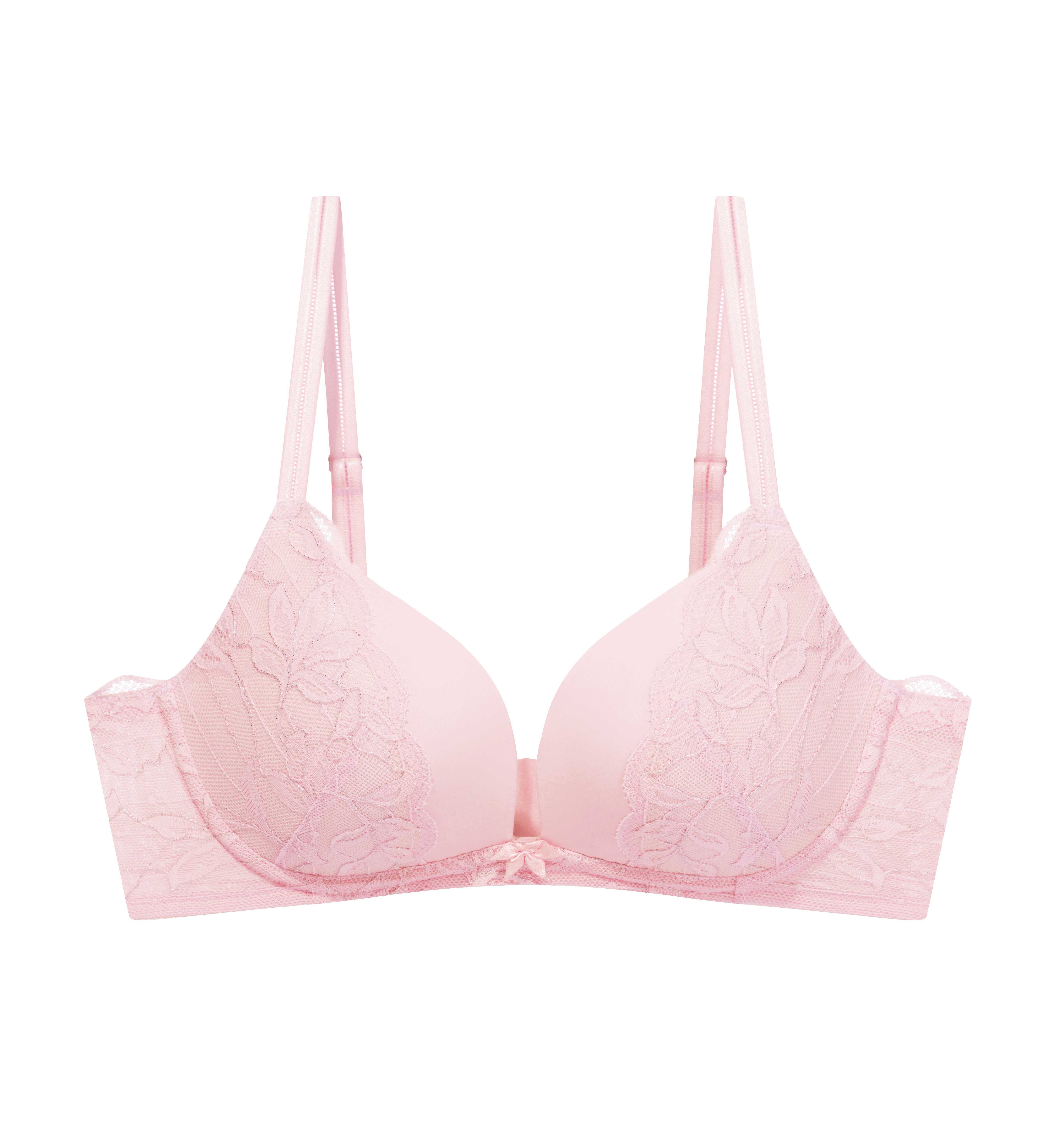 NEW Triumph 10227797 Summer Jasmin HU 0100 เสื้อชั้นในดันทรงแบบไม่มีโครง สีชมพู