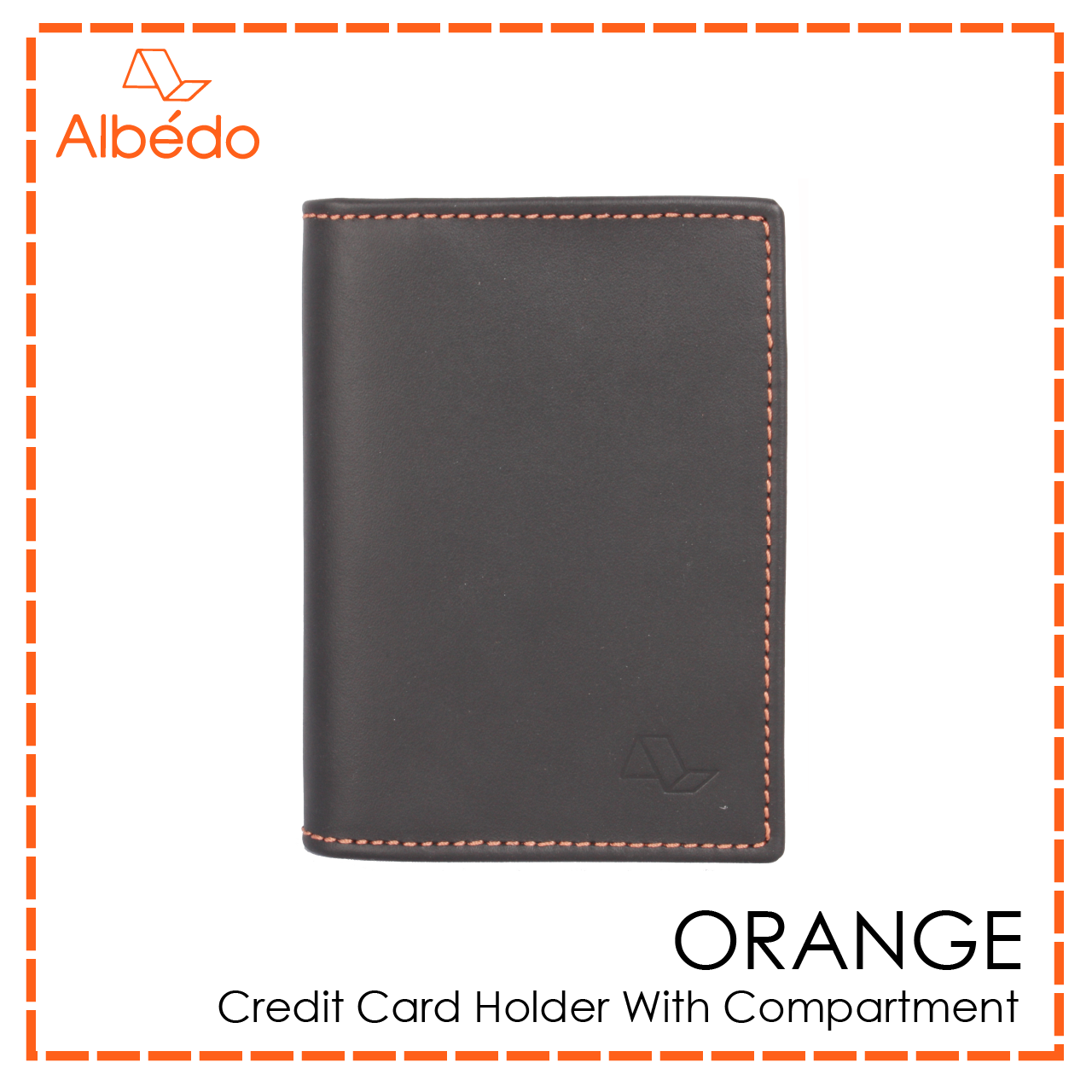 ORANGE CARD HOLDER WITH FLAP-OR00699
