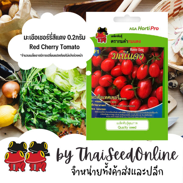 AGA Horti Pro(เอกะฮอร์ติโปร) AGA ซฟ เมล็ดพันธุ์ มะเขือเทศเชอร์รี่สีแดง มณีแดง 0.2กรัม ประมาณ 80 เ...