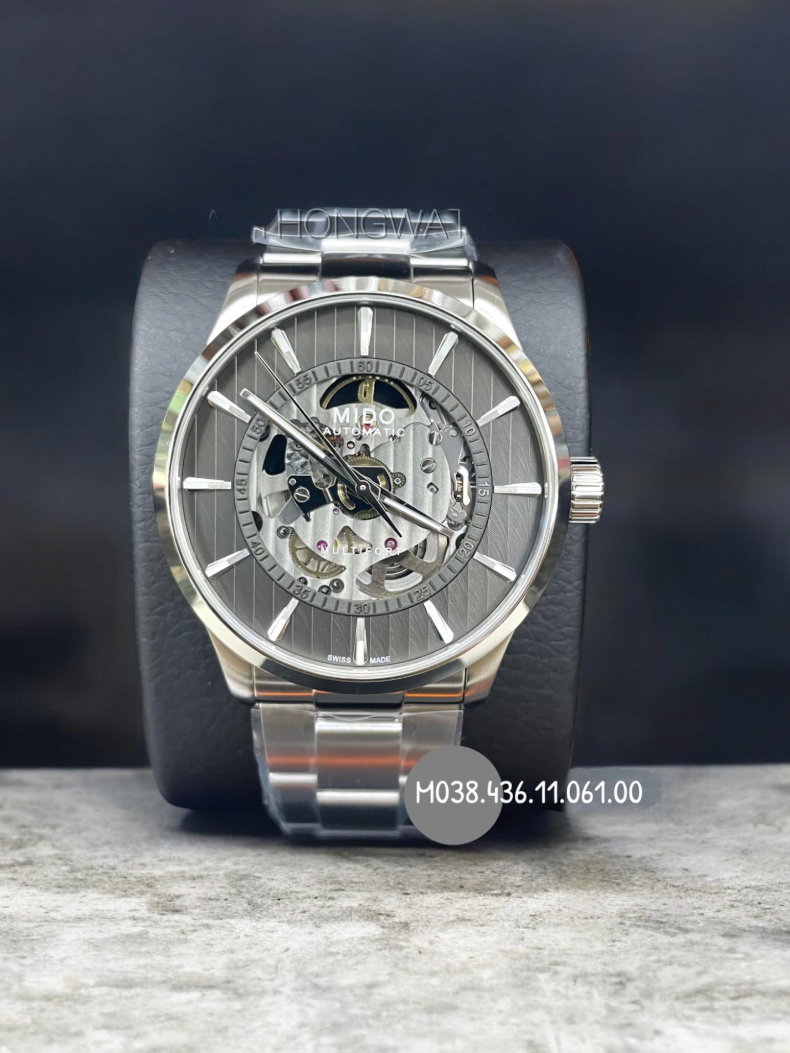 MIDO MULTIFORT SKELETON VERTIGO นาฬิกาข้อมือ AUTOMATIC M038.436.11.061.00 (หน้าปัดเปลือย)
