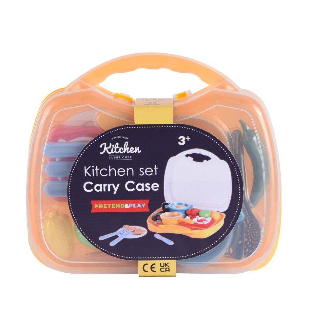 Wel-B x Infunbebe  Kitchen set Carry Case (20 pieces) (เซ็ทเครื่องครัว ของเล่นเด็ก) - ของเล่นเด็ก ขอ