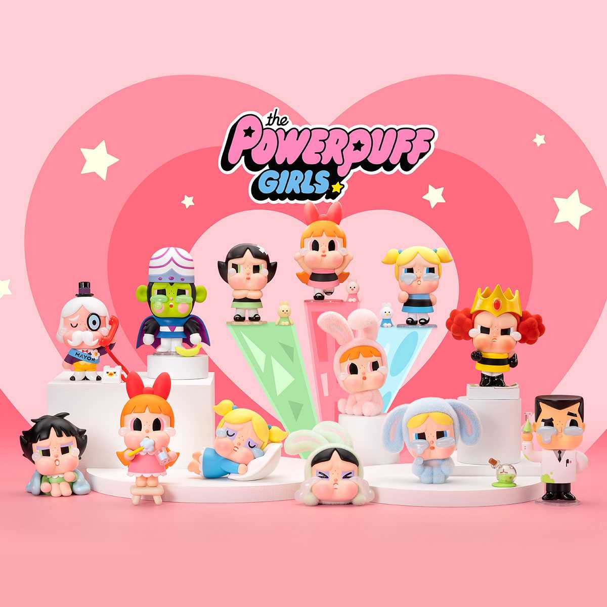 พร้อมส่ง ( ยก Box ลุ้น Secret ) POP MART : CRYBABY × Powerpuff Girls Series Figures