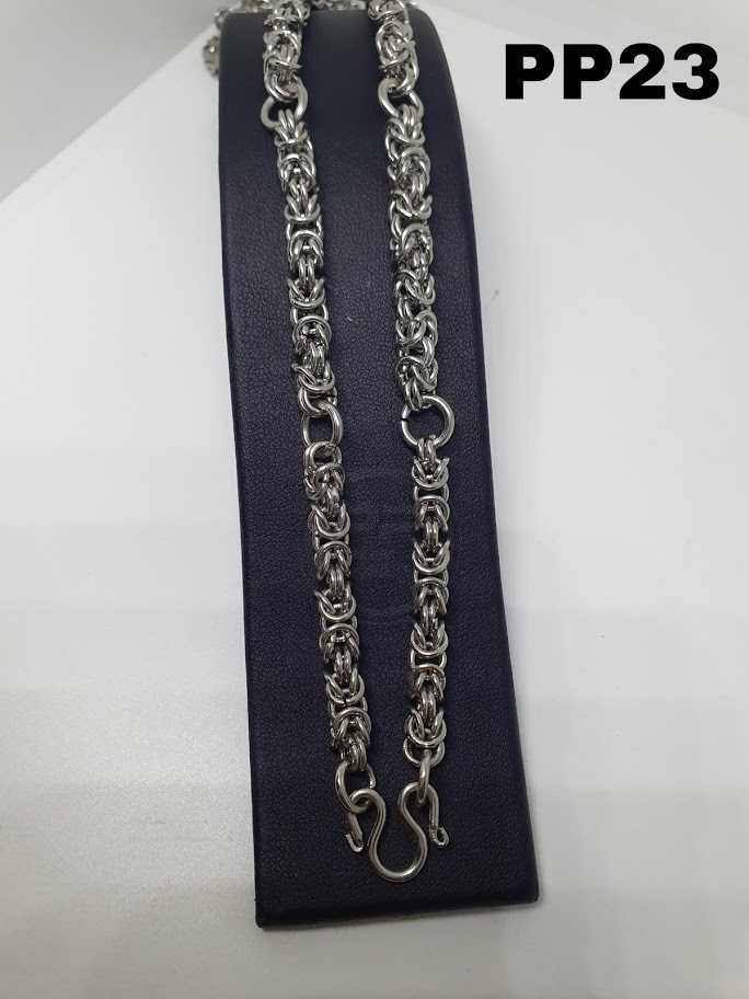 สร้อยคอสแตนเลสลายมีนา 5 ห่วง  5.7มิล