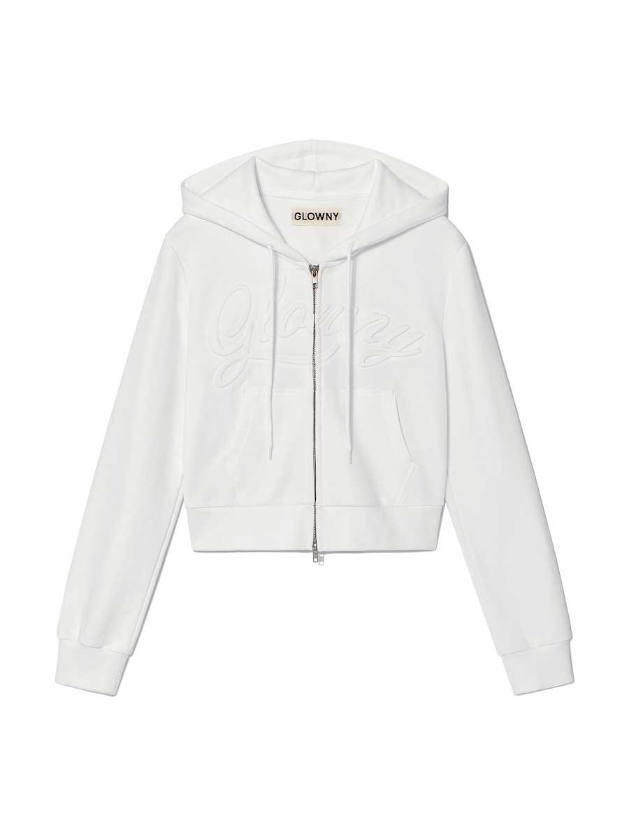 (pre,รวมส่ง) JORDAN CROP ZIP-UP HOODIE /glowny