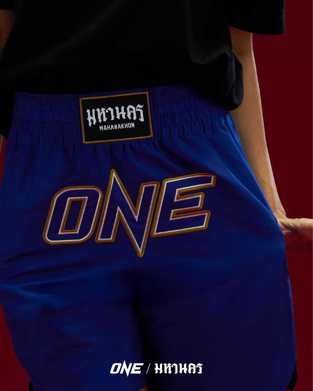 MAHANAKHON X ONE SHORTS กางเกงขาสั้นคอลเลกชันวันสีน้ำเงิน