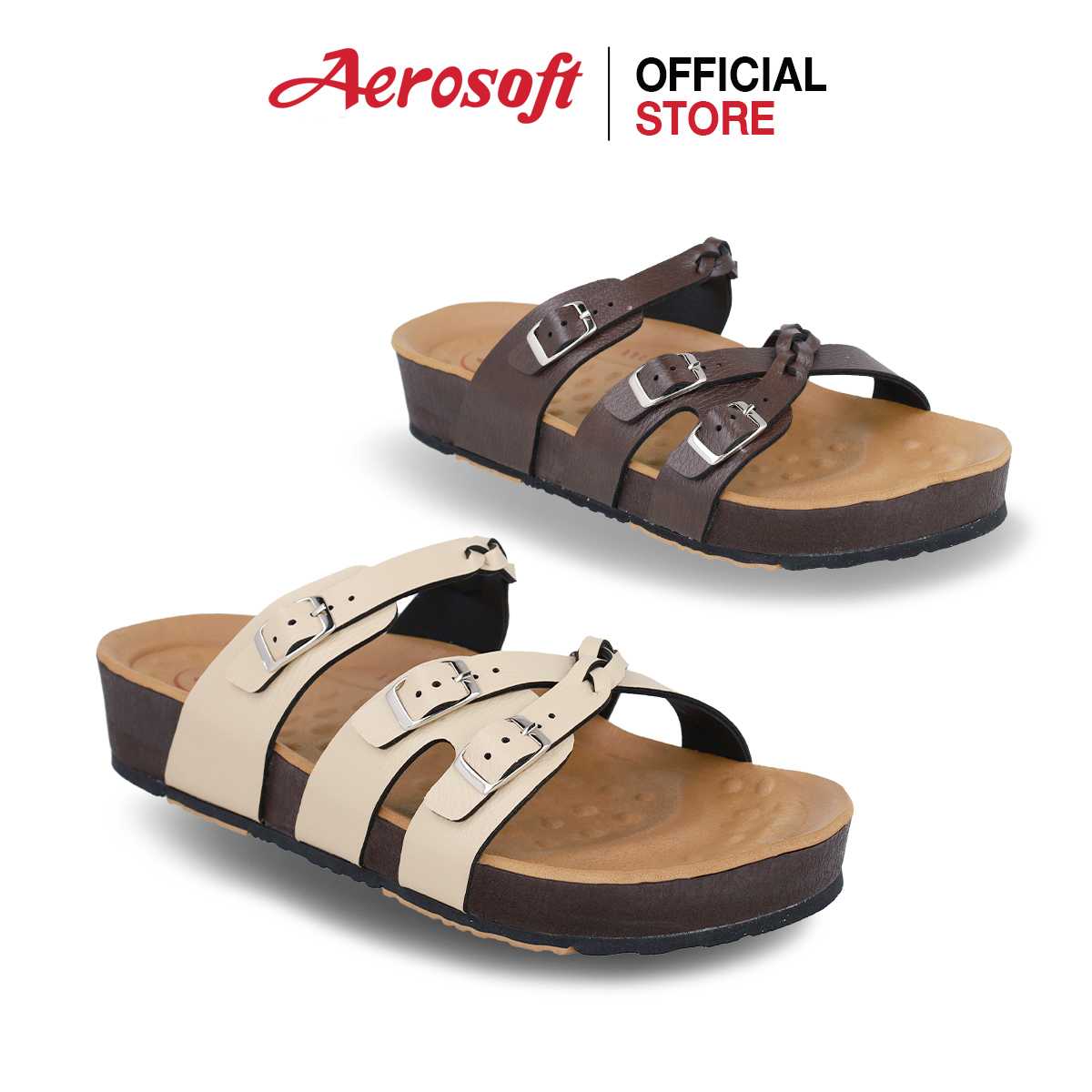 Aerosoft (แอโร่ซอฟ) รองเท้าแตะแบบสวมเพื่อสุขภาพ รุ่น Extra soft A1 (SU6242)