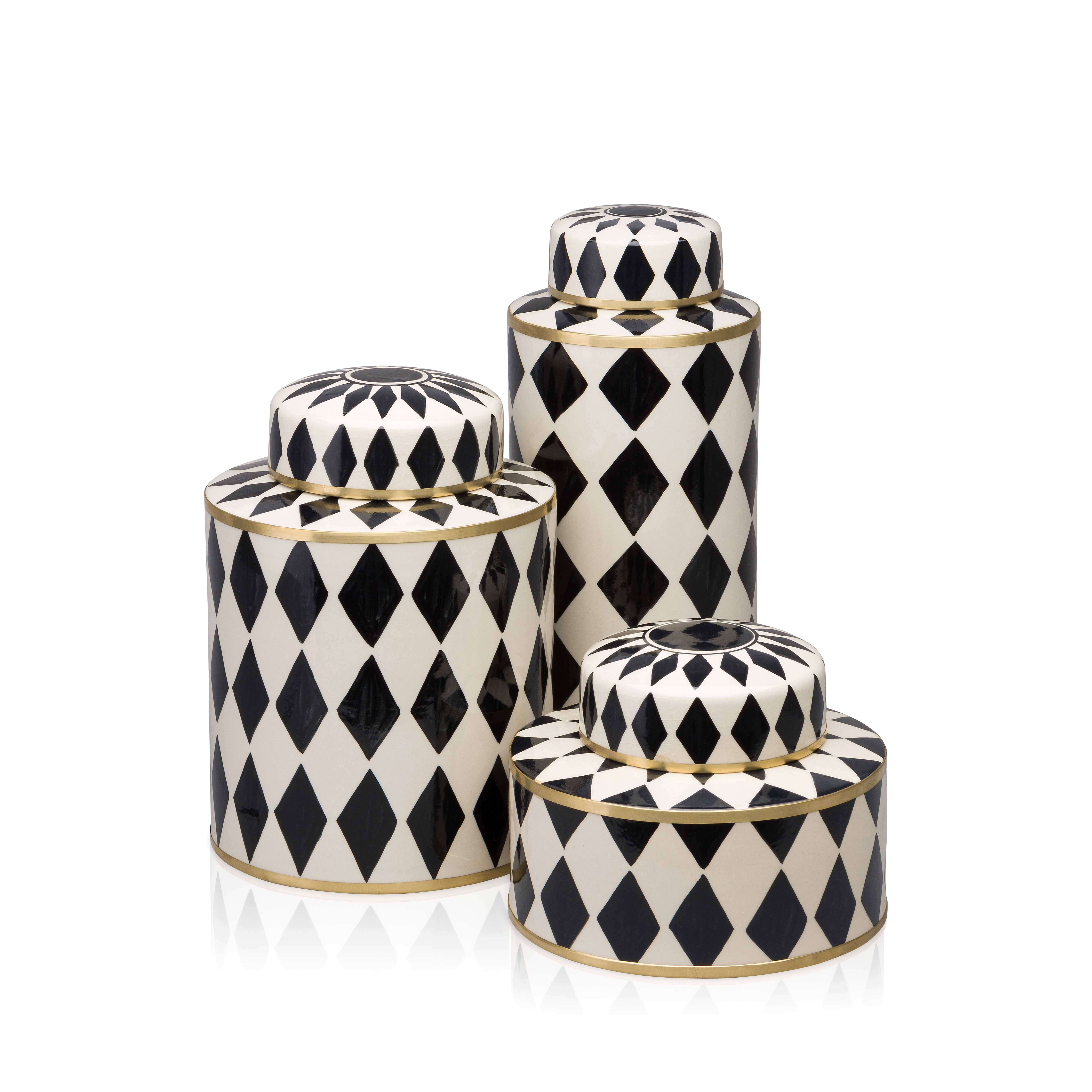 Ginger Jar Size M Diamond Pattern