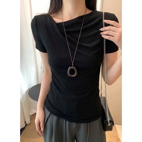 2MUAY SELECT รุ่น SE8096 COWL NECK SHORT SLEEVE TOP 7 สี FREE SIZE