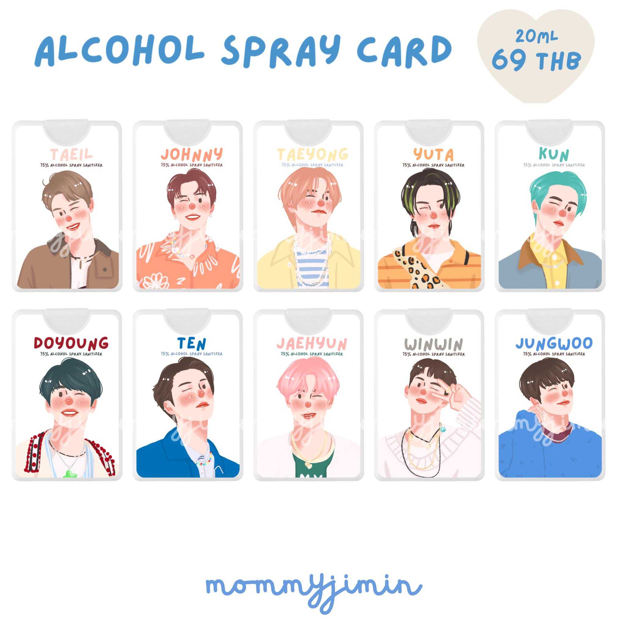 Alcohol spray card   75% NCT P1 by mommyjiminn