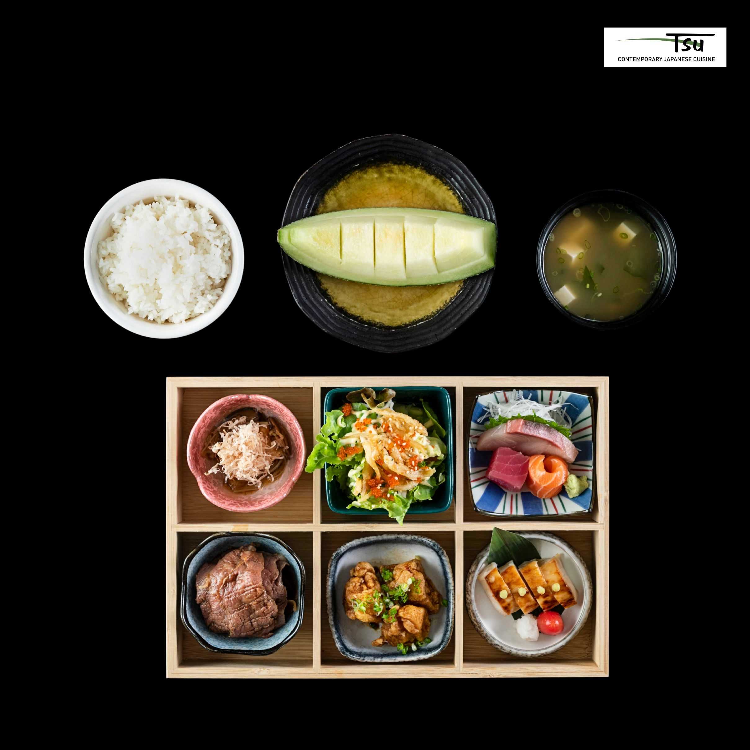 Bento Set Lunch Box B at TSU Japanese Restaurant