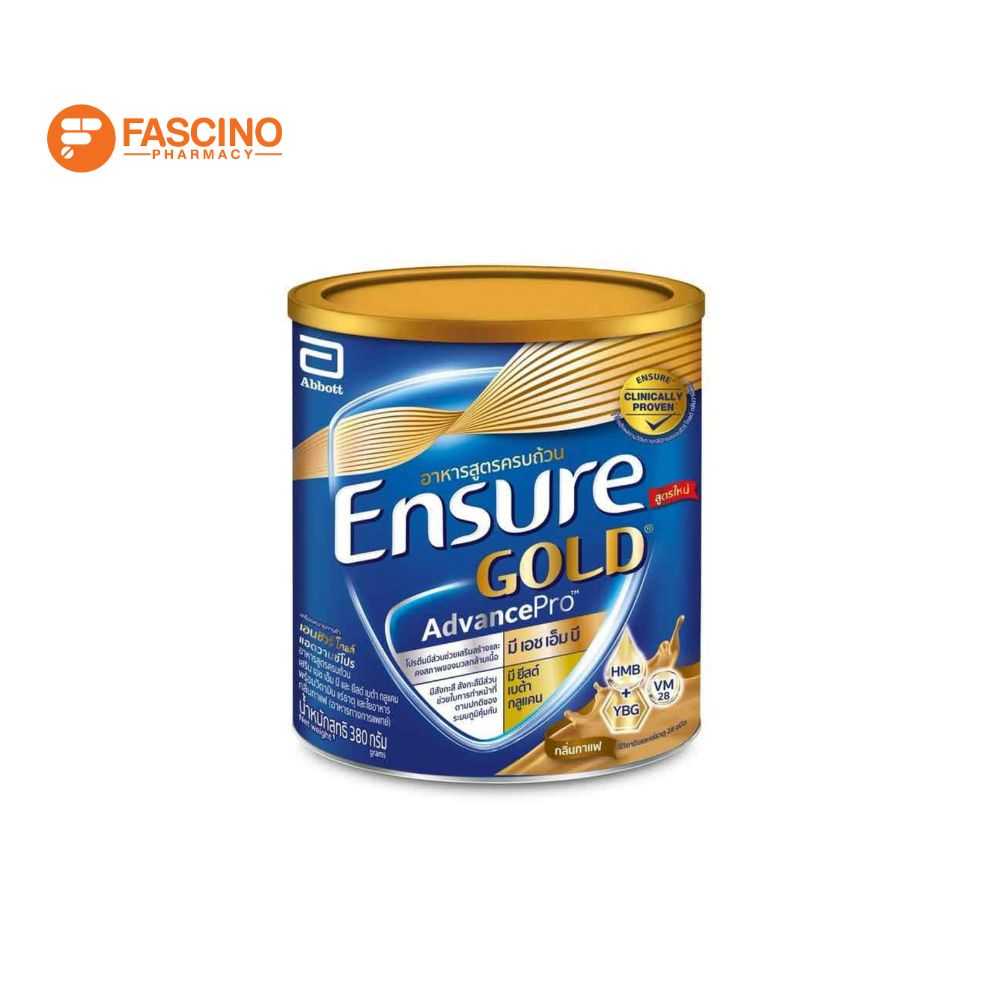 Ensure Gold เอนชัวร์ โกลด์ อาหารเสริมสูตรครบถ้วน กลิ่นกาแฟ ขนาด 380 กรัม