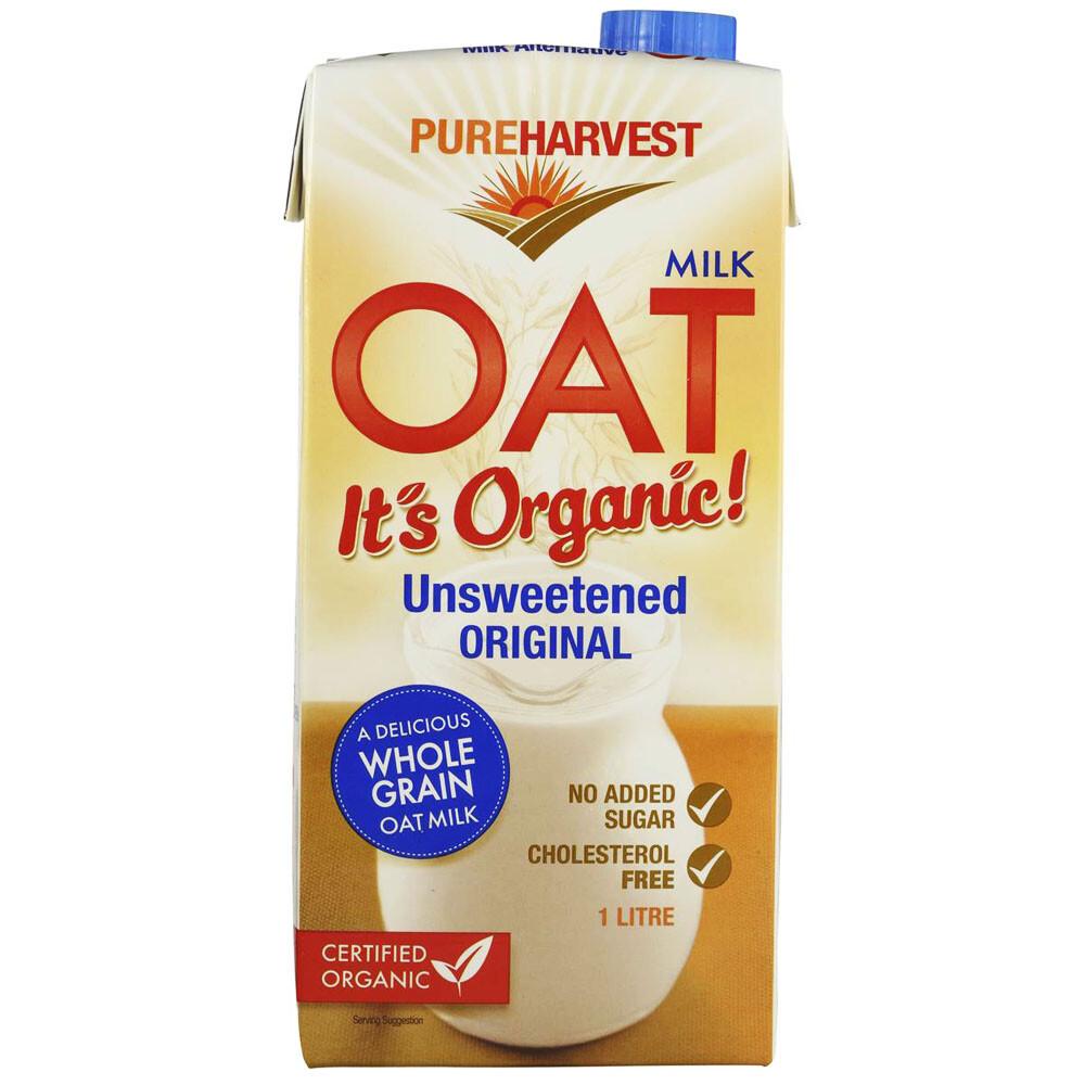 Pureharvest Oat Milk Organic Unsweetened 1L