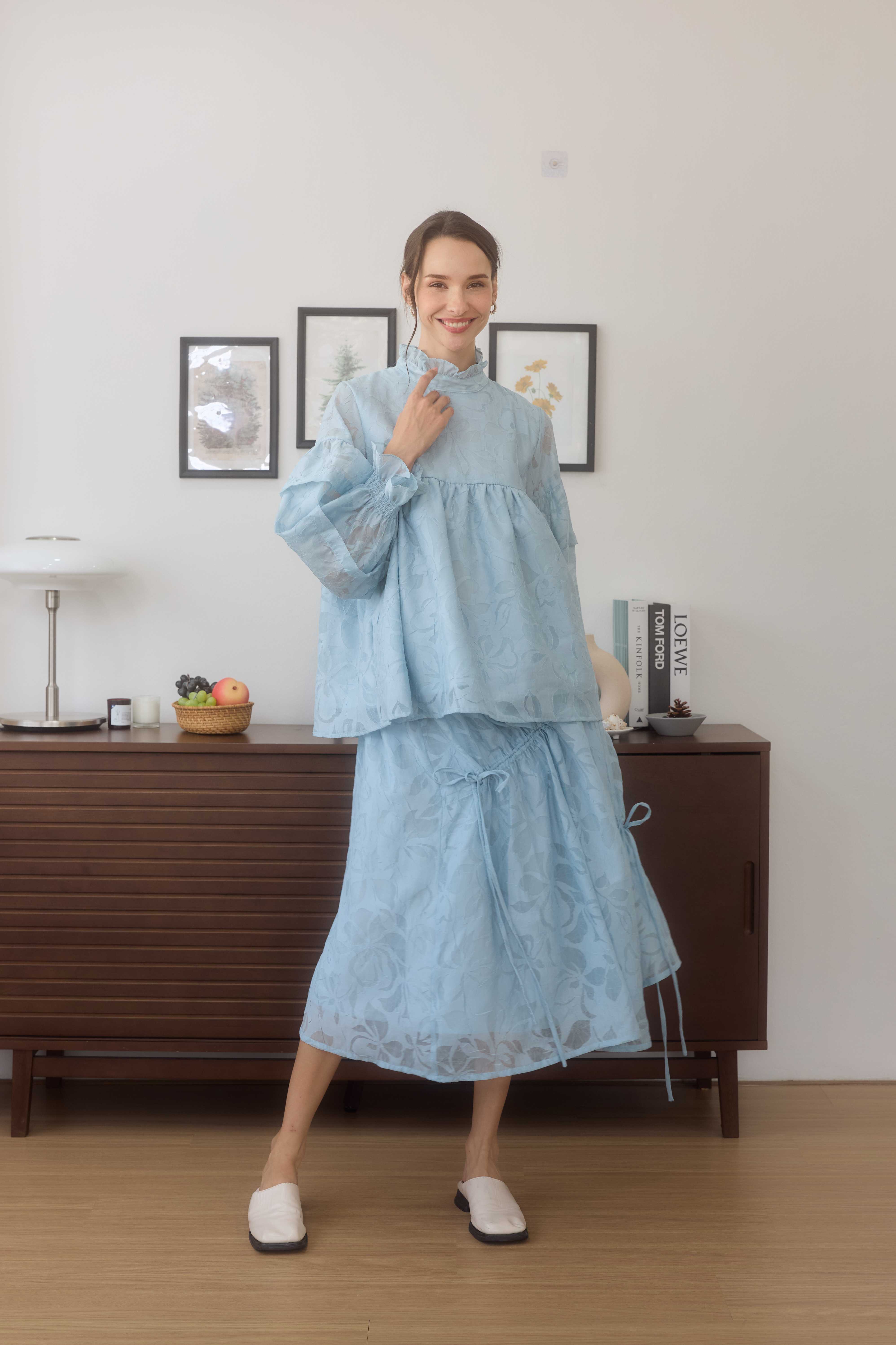 Textured Macaron set - Blue