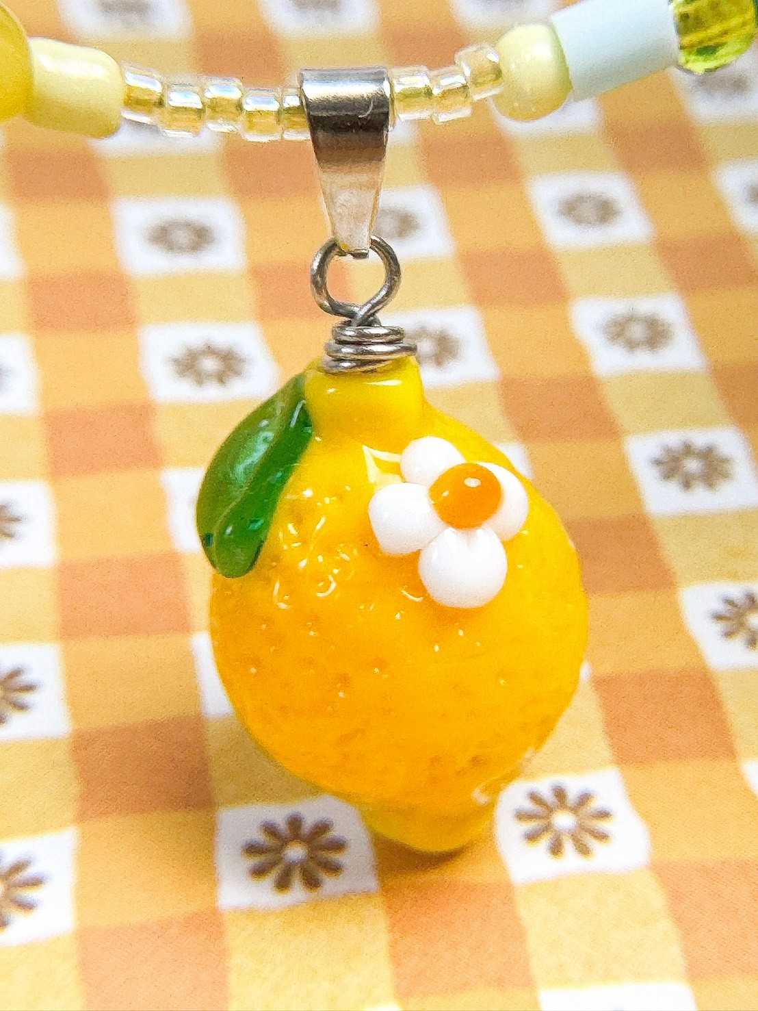 Blue Lemonade Beads จี้แก้วเลมอนสีเหลืองสดใส : Flavor Tale Collection