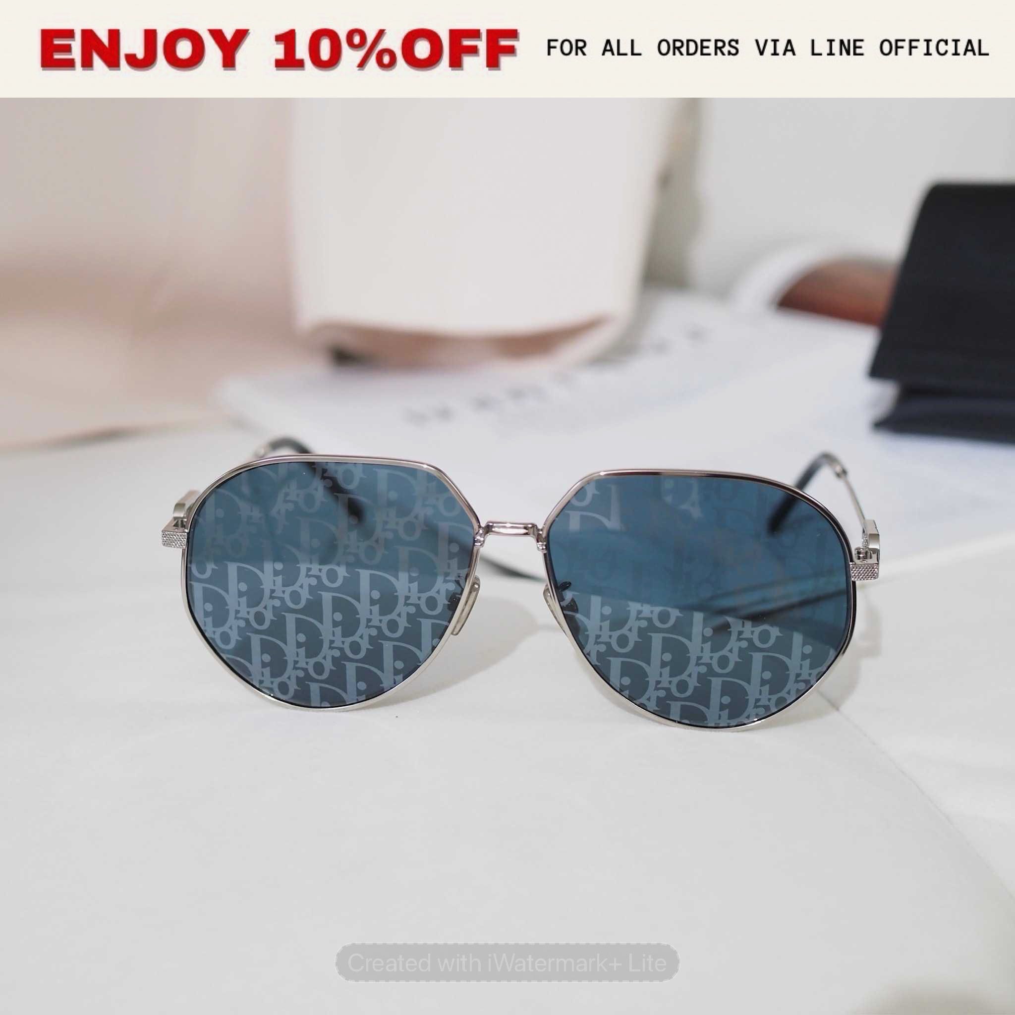 📍LIKE NEW📍DIOR CD Link A1U สี Blue Dior Lenses/Silver | ACC