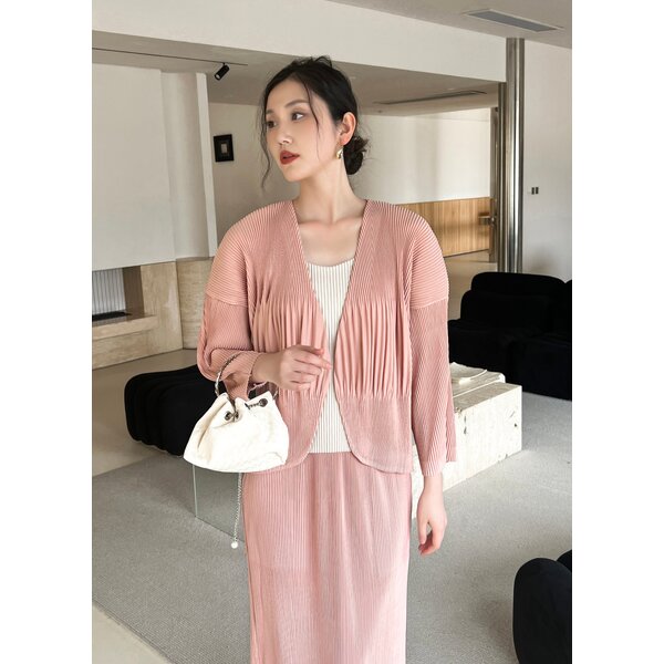 2MUAY รุ่น GJO5160 เสื้อคลุมพลีทคุณภาพ THICK OPEN FRONT PLEATED CARDIGAN 12 สี FREE SIZE