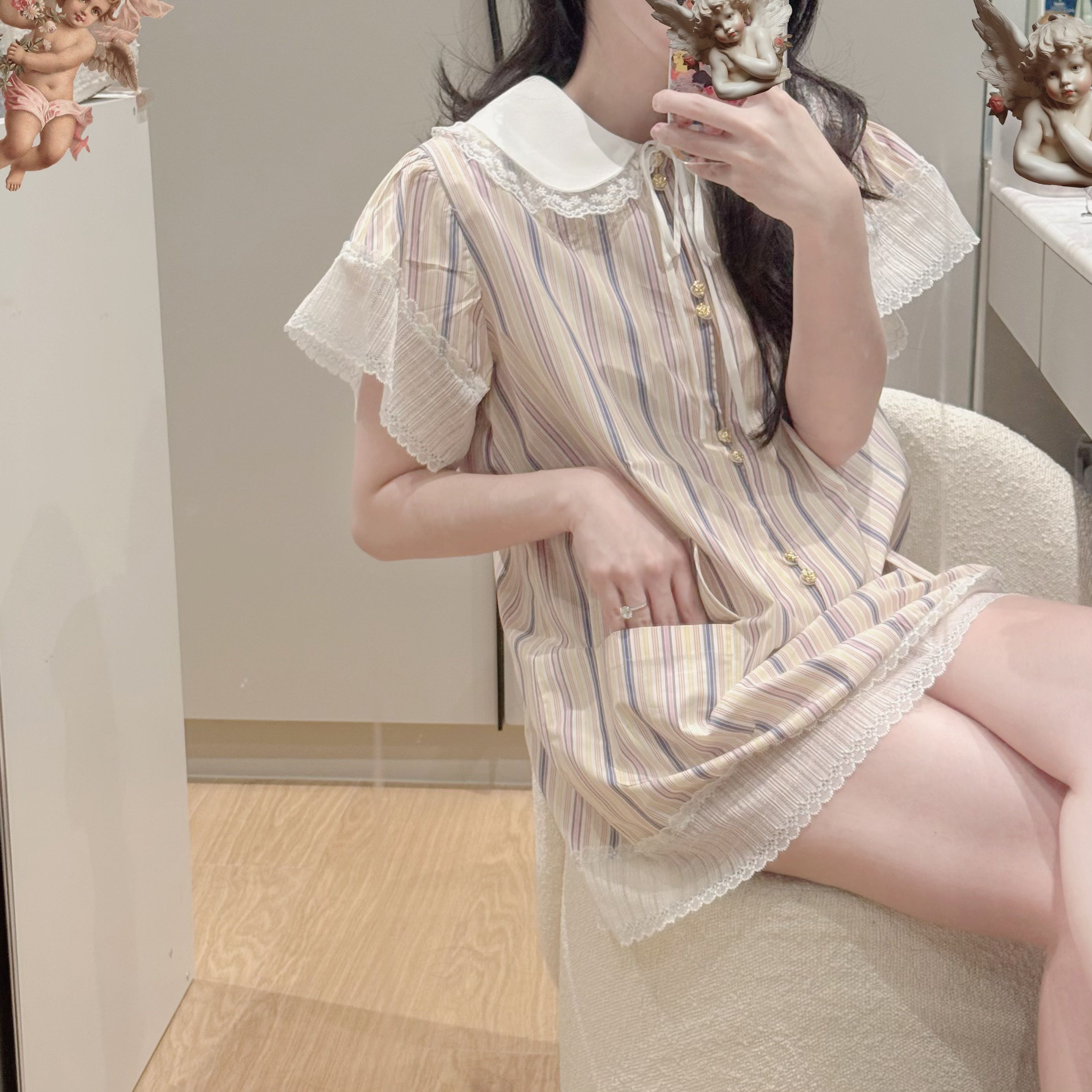 Rainbow baby mini dress 
