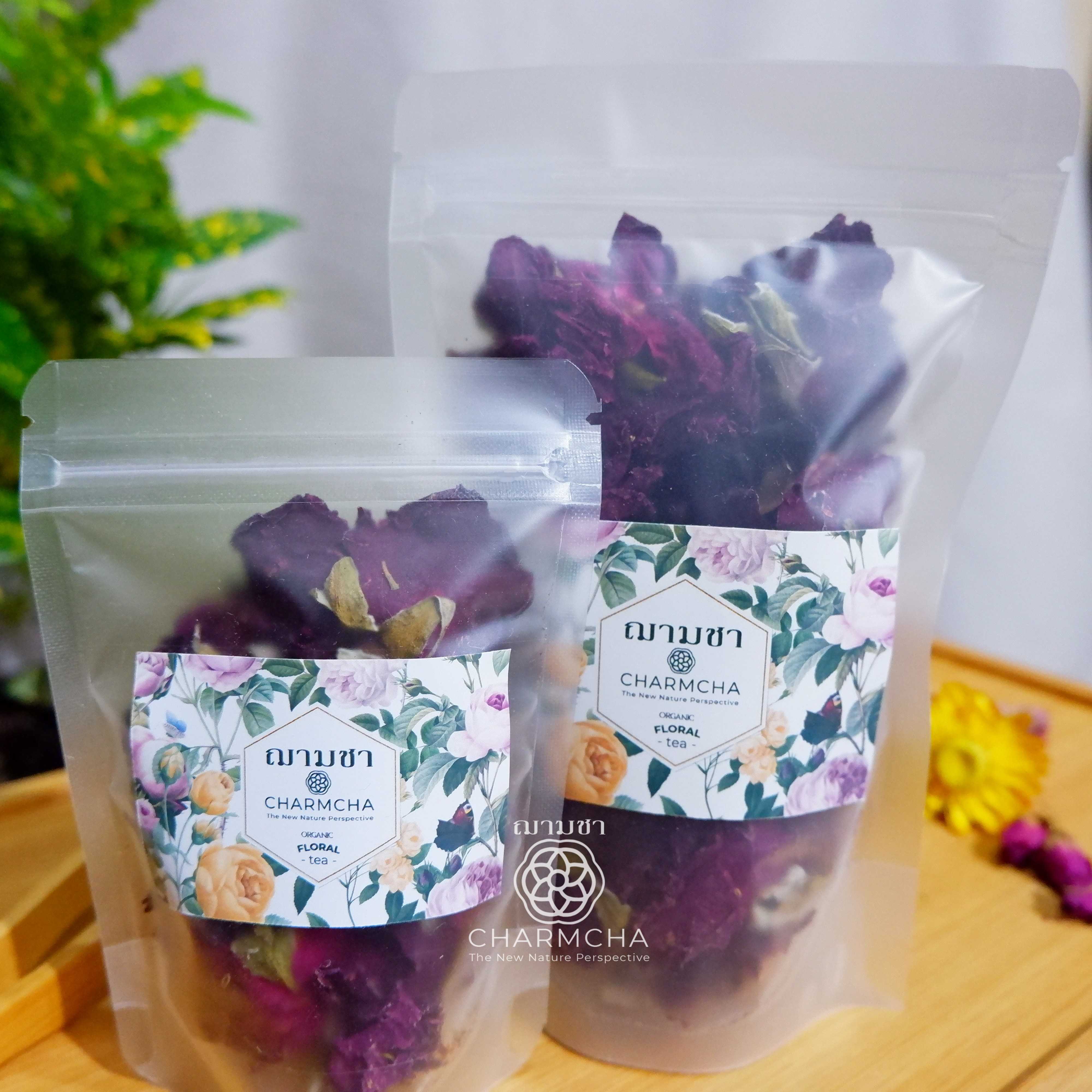 ชากุหลาบคริมสัน (Crimson Rose Tea) กลีบล้วน ชาตัวหอม ดความอ่อนล้า คลายเครียด ผิวพรรณ เปล่งปลั่งสดใส