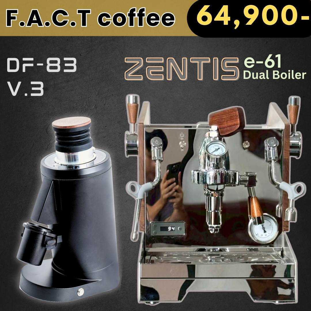 ชุดเปิดร้าน Zentis E-61 Dual Boiler Rotary  + เครื่องบด DF-83v3