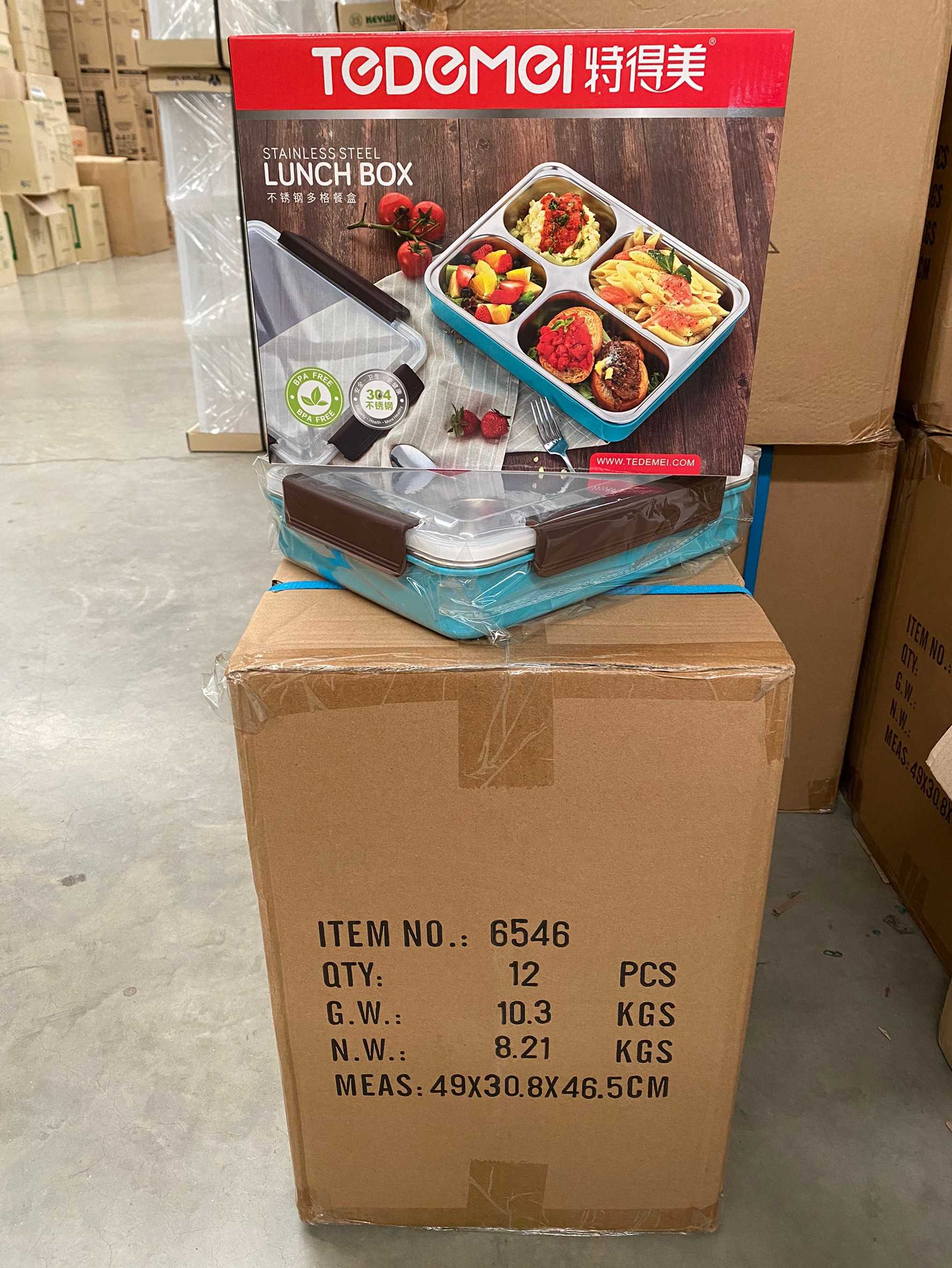 กล่องปิ่นโตถนอมอาหาร 4 ช่อง 1.5L  HM-6546 บรรรจุ 12 ชิ้น/ลัง
