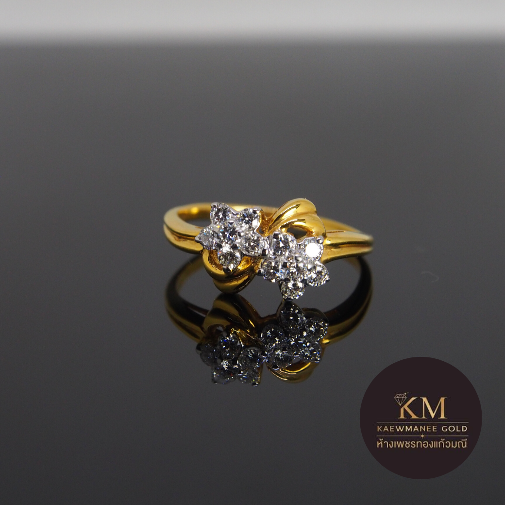 แหวนเพชร Blooming Flower Collection (90% Gold)