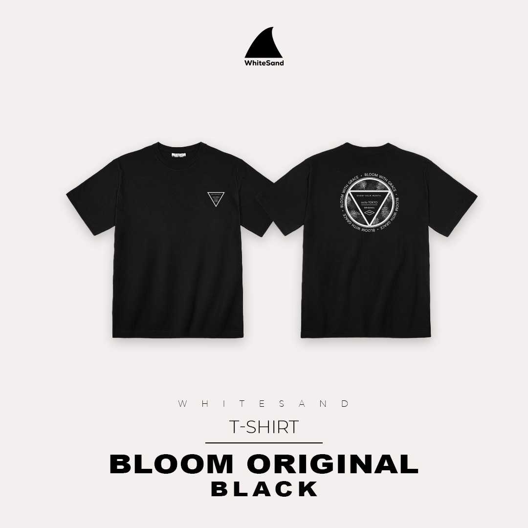 WhiteSand - T-Shirt เสื้อยืดแขนสั้น สกรีนลาย Bloom original ผ้าคอตตอน 100%