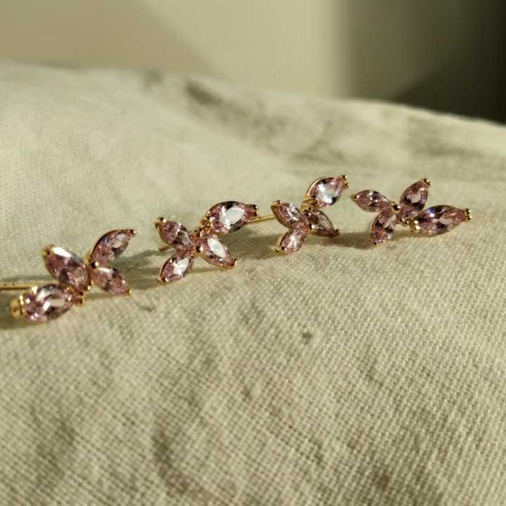 em.reld • earring stud pink gem