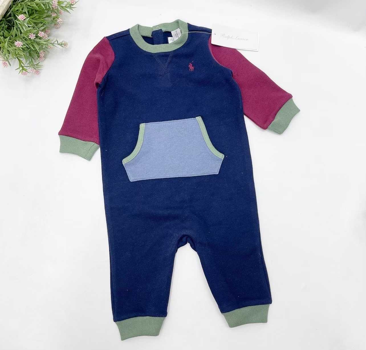 Ralph Lauren Color-Blocked Fleece Coverall