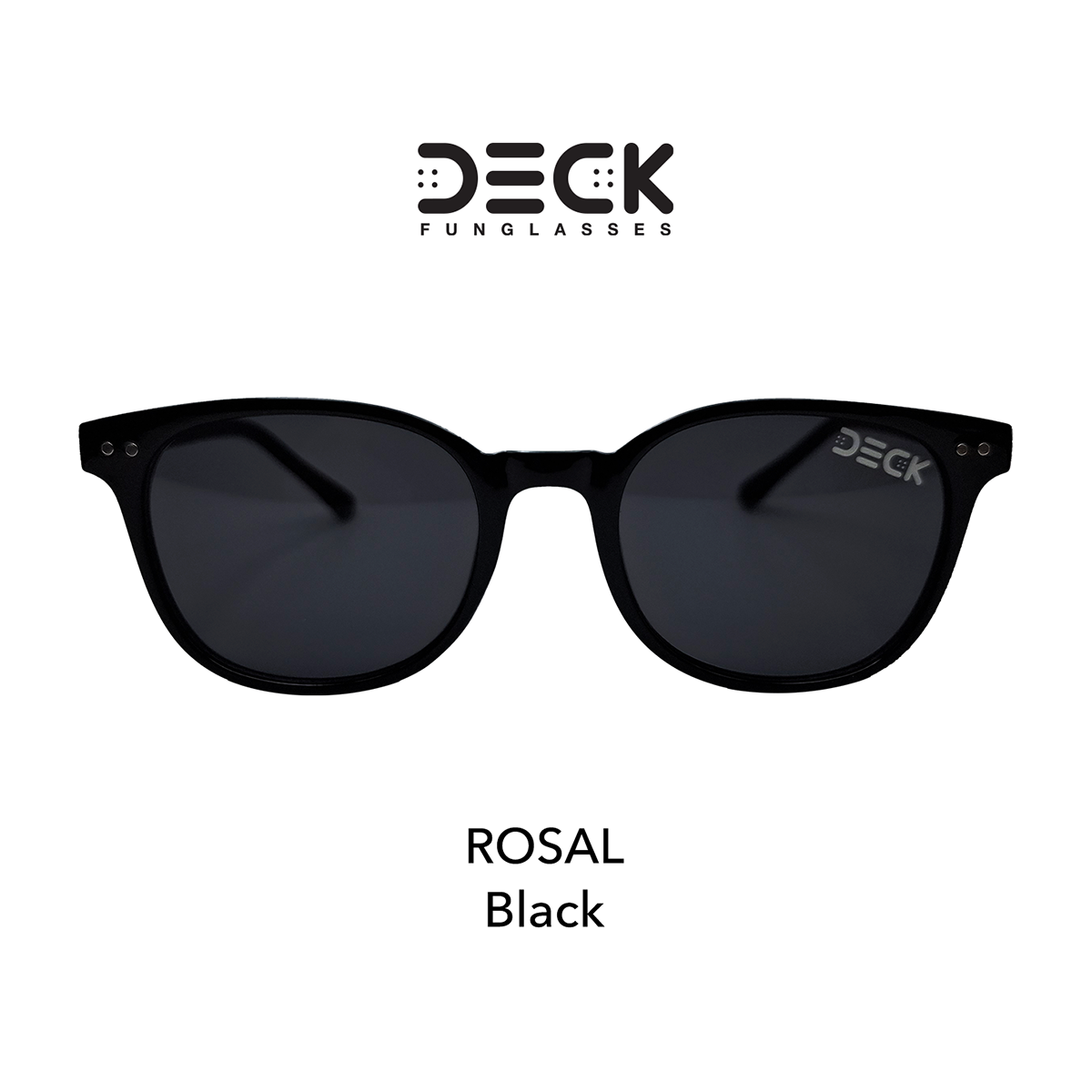 แว่นตากันแดด DECK FUNGLASSES รุ่น ROSAL - BLACK ของแท้ ประกันศูนย์ 1 ปี