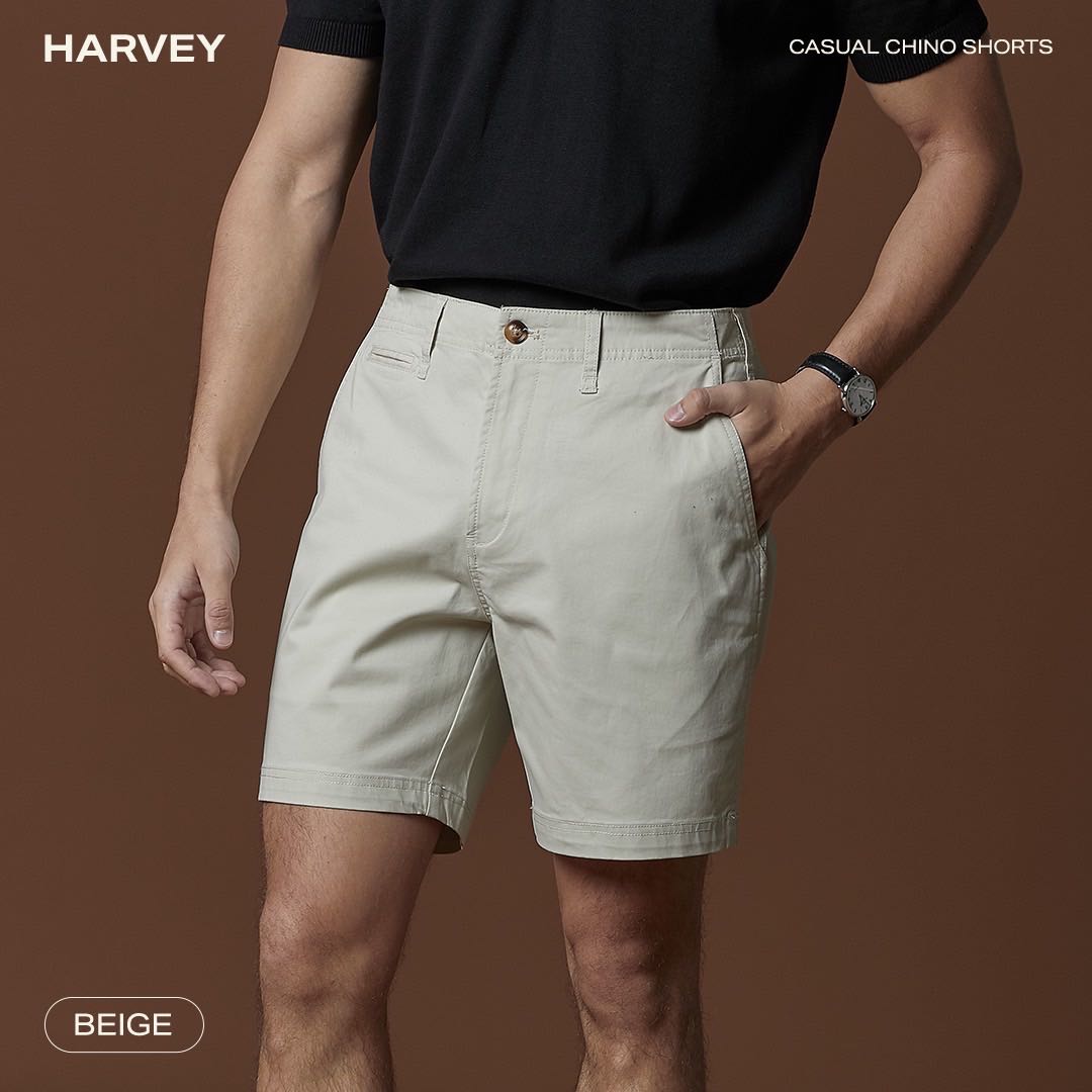 HARVEY CHINO SHORTS - BEIGE 