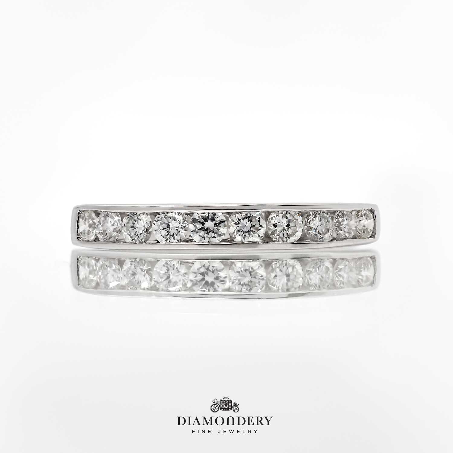 𝐖𝐄𝐃𝐃𝐈𝐍𝐆 𝐏𝐑𝐎𝐌𝐎𝐓𝐈𝐎𝐍 | Classic Channel Half Diamond Ring