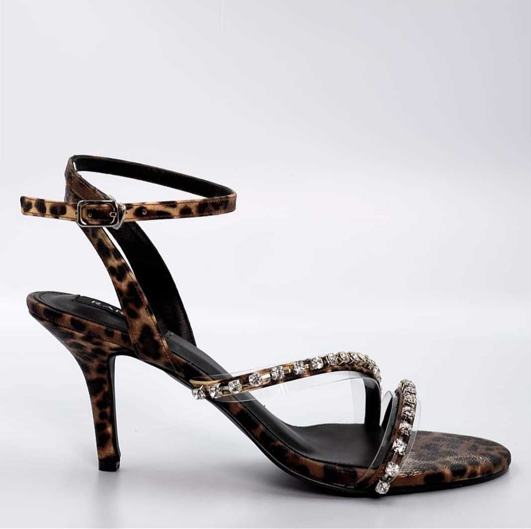 CLEARANCE รองเท้าส้นสูง Grace strappy heels - Leopard