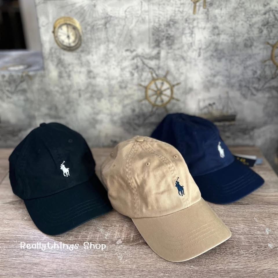 {แท้💯%📮พร้อมส่ง+ส่งฟรี} หมวก Polo Ralph Lauren Chino Cap 