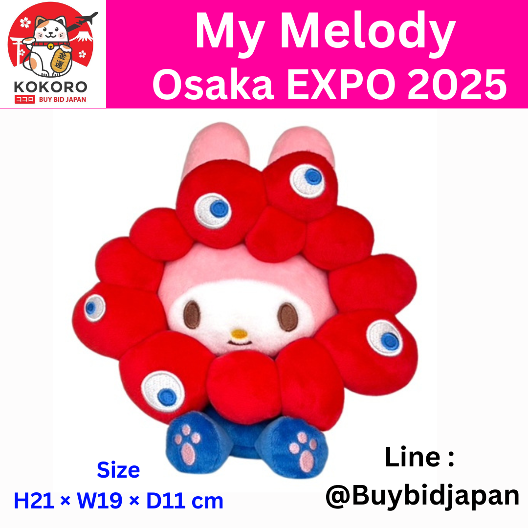 [PRE-ORDER] ตุ๊กตา มายเมโลดี้ My Melody x MYAKU MYAKU Mascot งาน Osaka Expo 2025 นำเข้าจากญี่ปุ่น