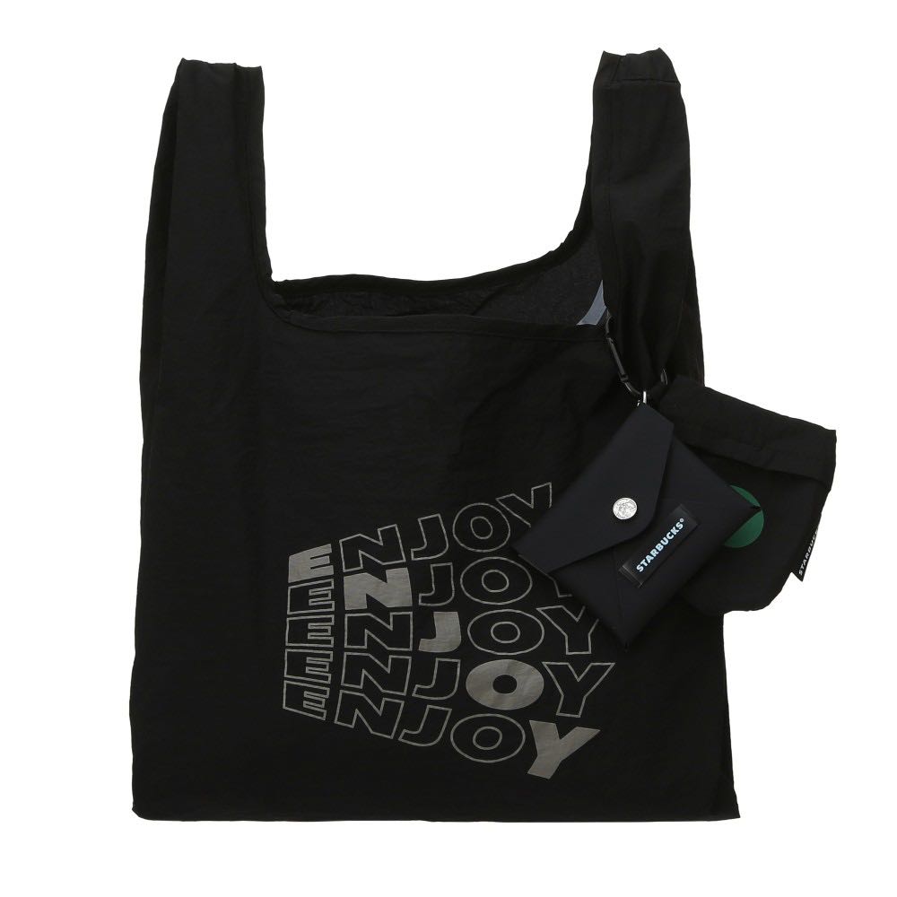 Japan Starbucks 2-layer TOGO ECO bag & card case black