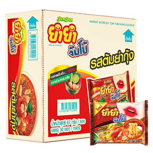 ยำยำ จัมโบ้ รสต้มยำกุ้ง ยกลัง 30ซอง